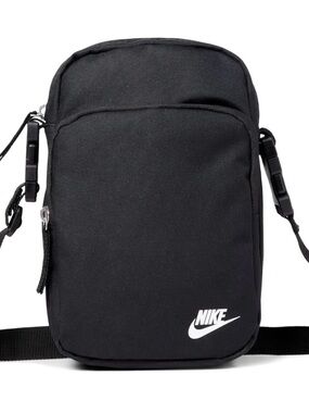 Nike Black Small Crossbody Shoulder Bag with White Logo